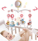 Crib Mobiles Toy Holder Rotating Crib Mobile Bed Musical Box w/Projection