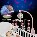 Crib Mobiles Toy Holder Rotating Crib Mobile Bed Musical Box w/Projection